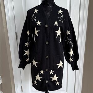 Star Pattern Anthropologie Women's Cardigan Sweater